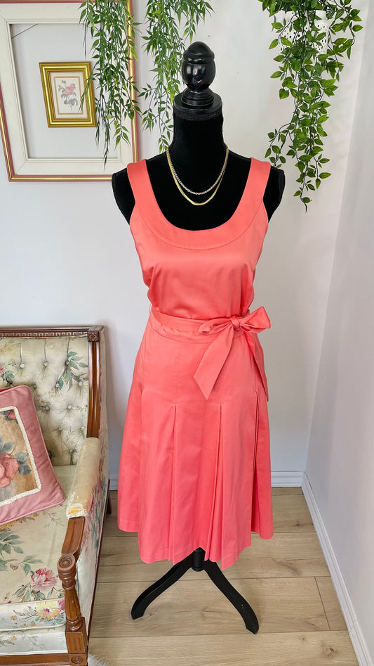 Pink/peach dress with bow- medium