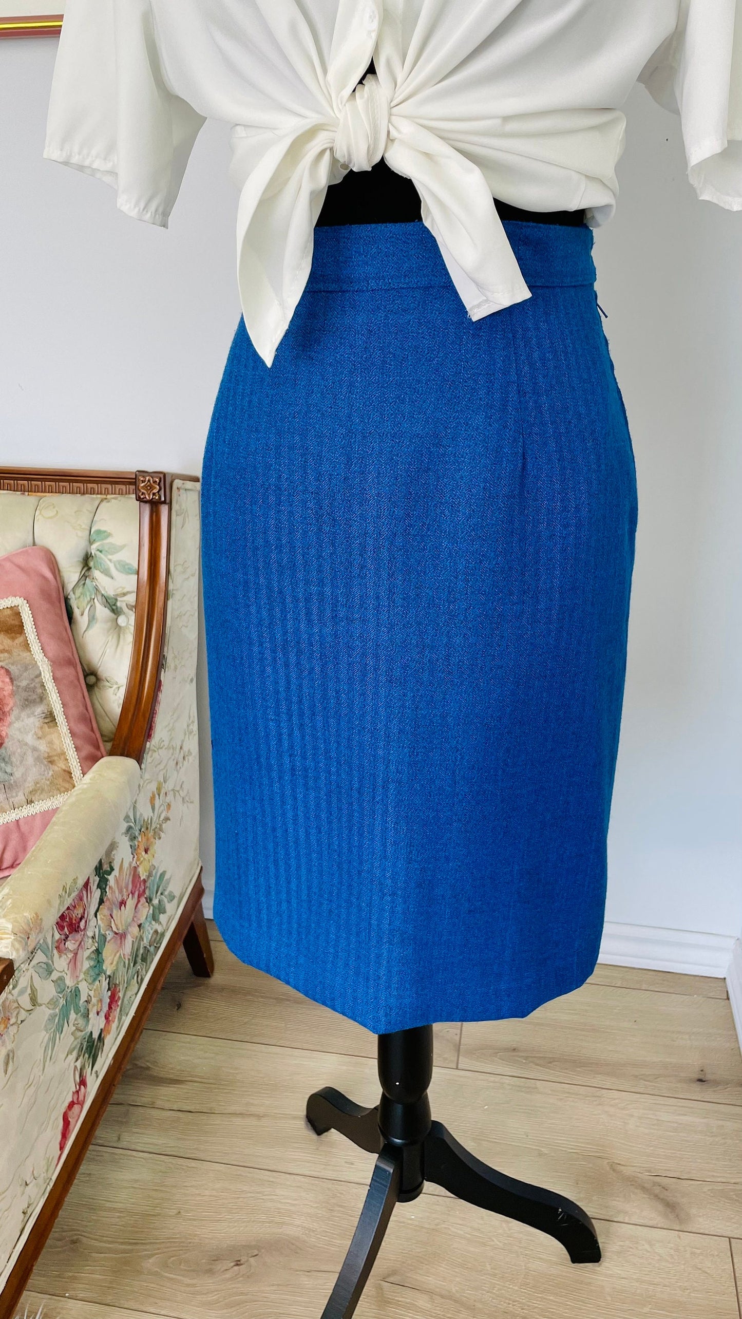 Royal blue skirt - wide