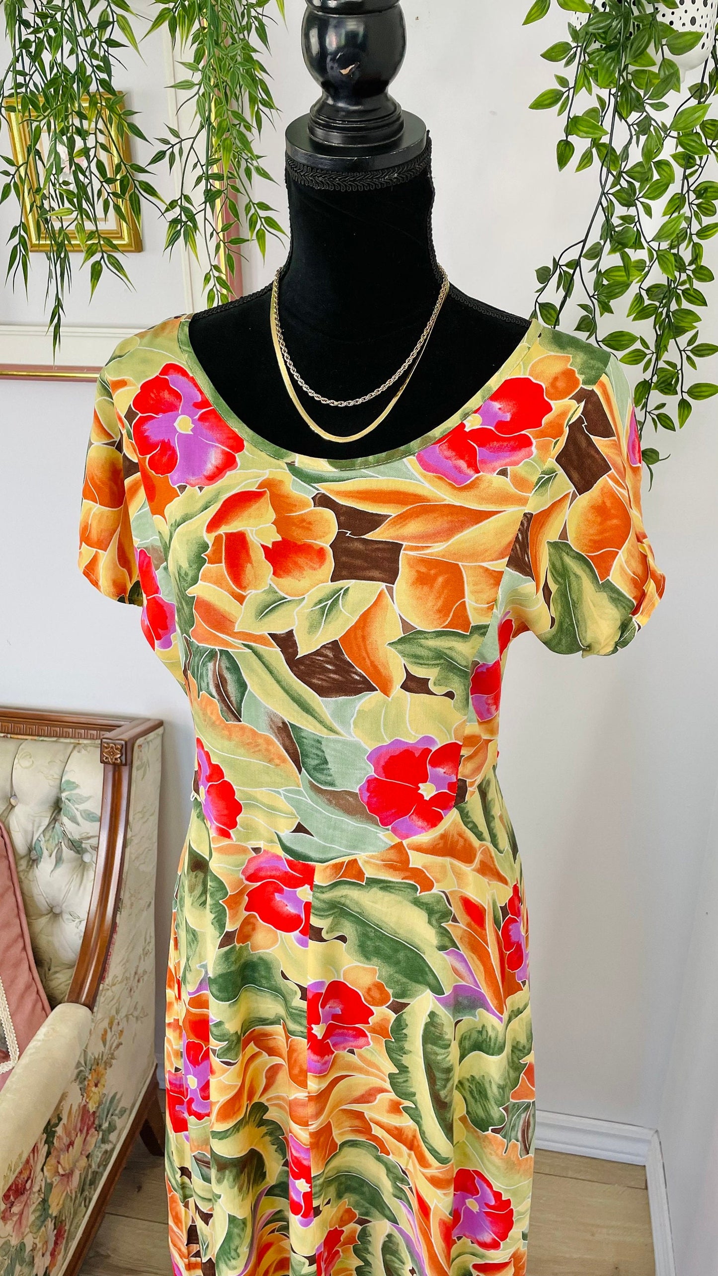 Robe fleurie tropicale - medium/large