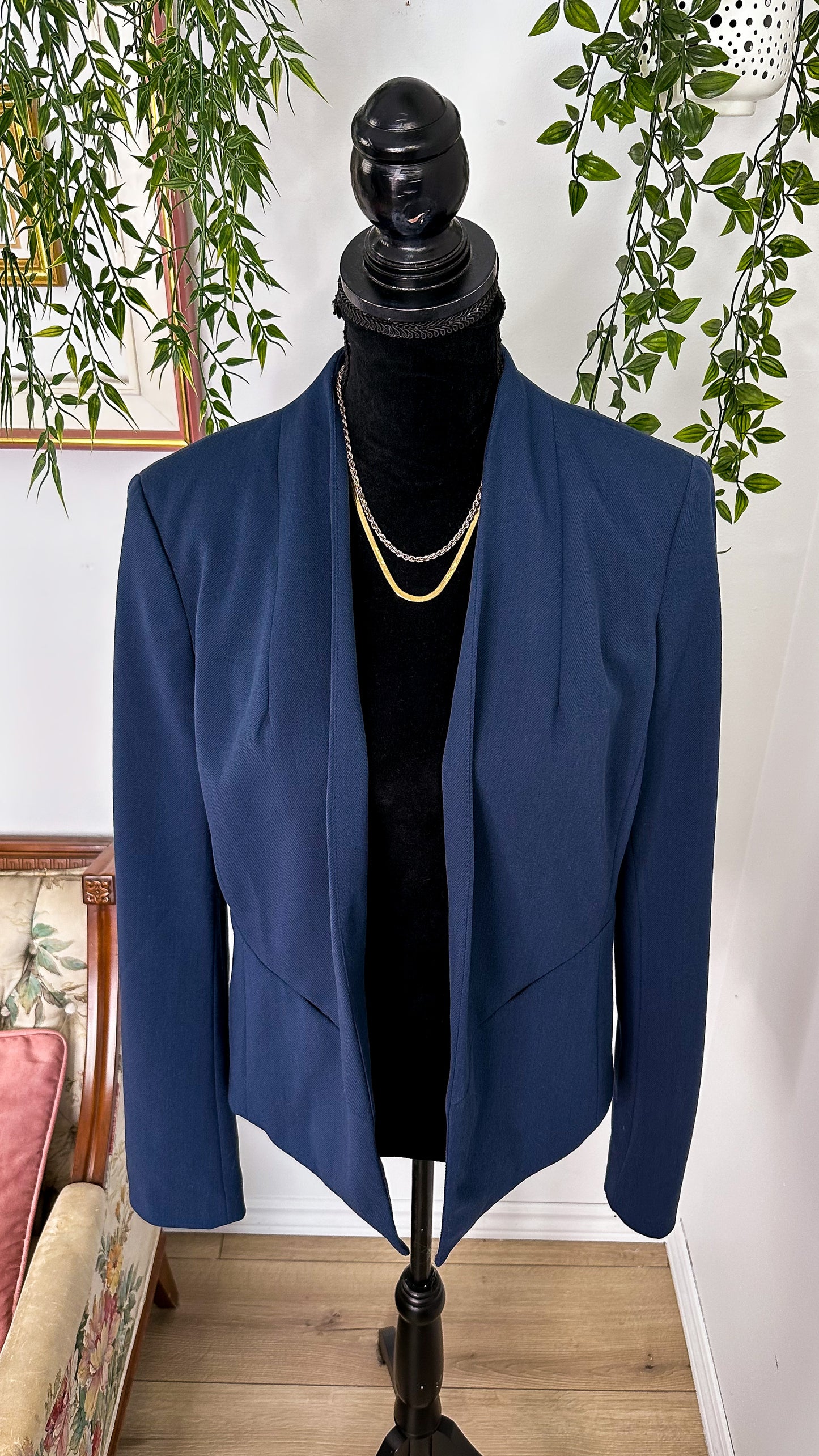 Blazer bleu ouvert - large